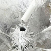 White Christmas tree with lights, 7.5ft