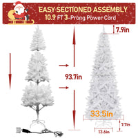 Artificial Christmas Tree White, 7.5ft