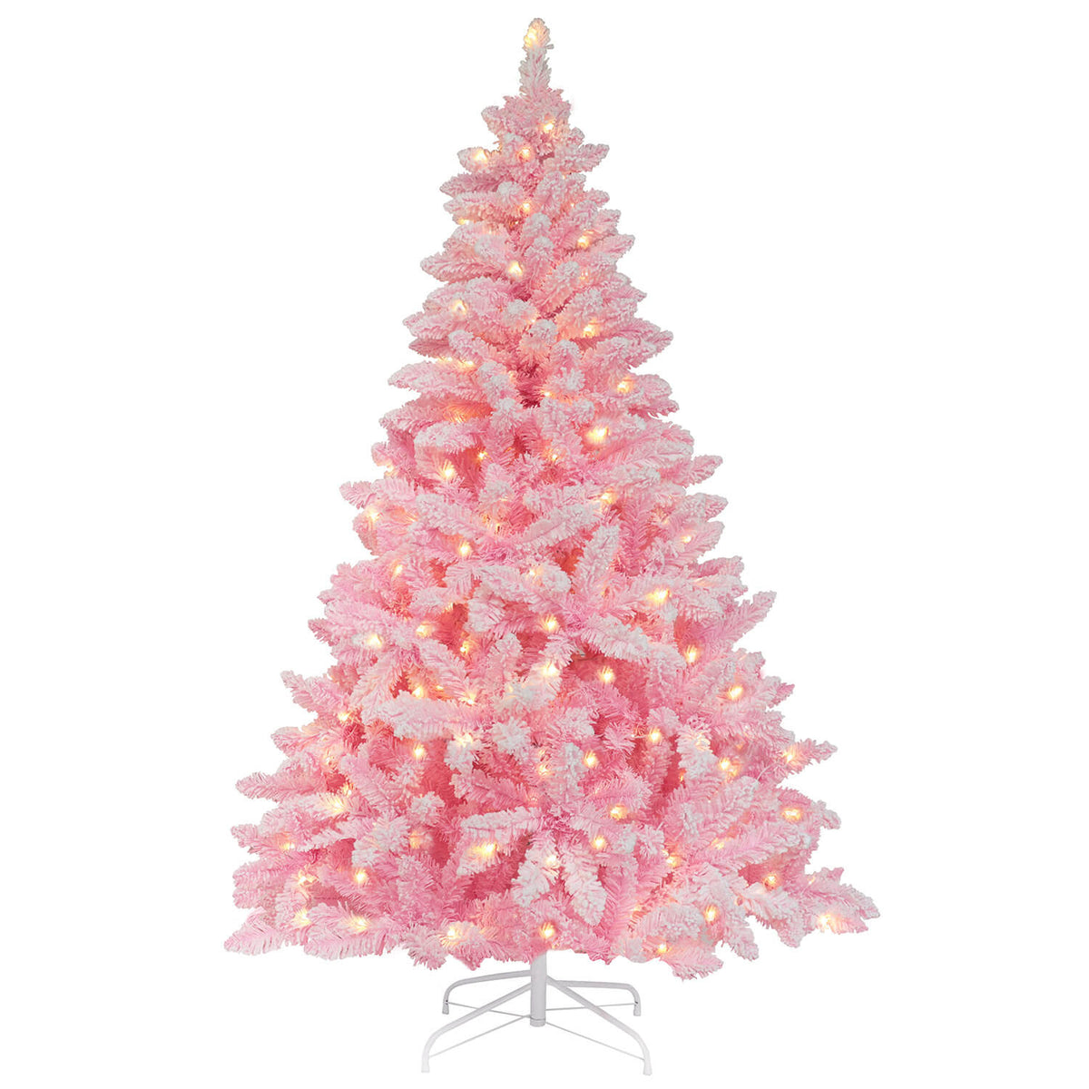 Pink Flocked Christmas Tree