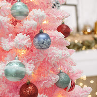 Pink Flocked Christmas Tree