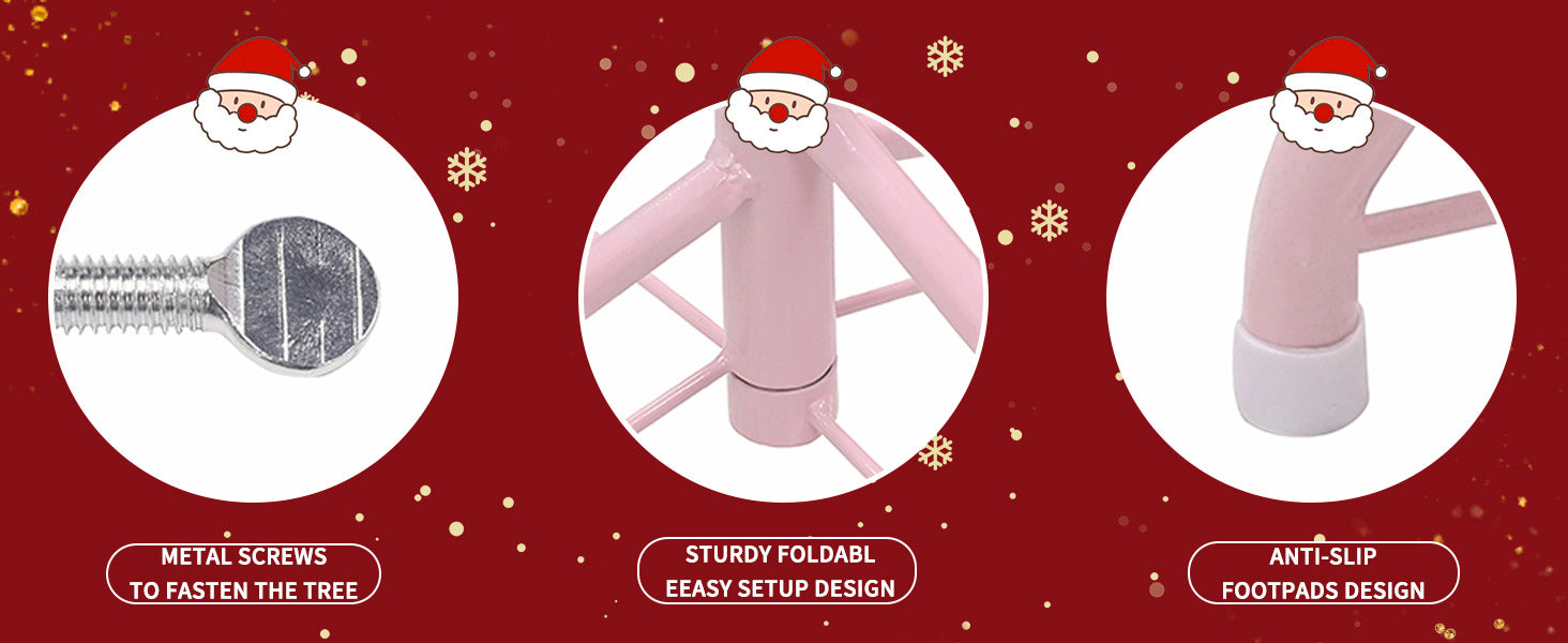 6ft Artificial Pink Christmas Tree