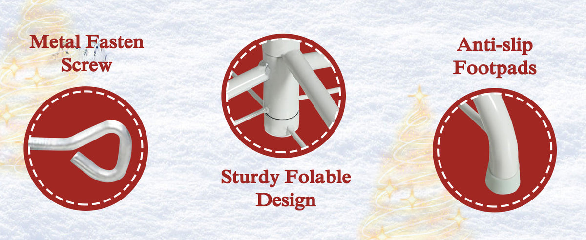 VEIKOUS Skinny Flocked Christmas Tree, Artificial Snow Tree with Light for Home Decoration