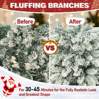 Lightly flocked christmas tree