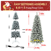 metal stand Christmas flocked tree