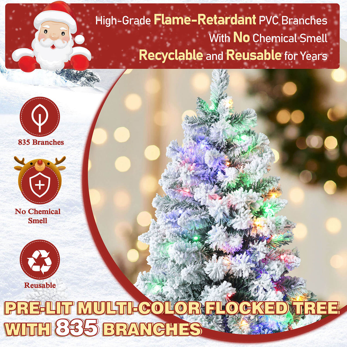 non toxic flocked christmas tree