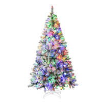 Snow Flocked Christmas Tree, Multi-Color