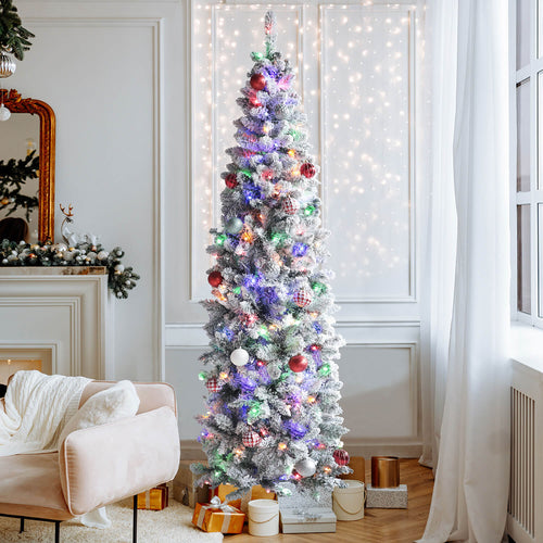Flocked Christmas Tree with led Light