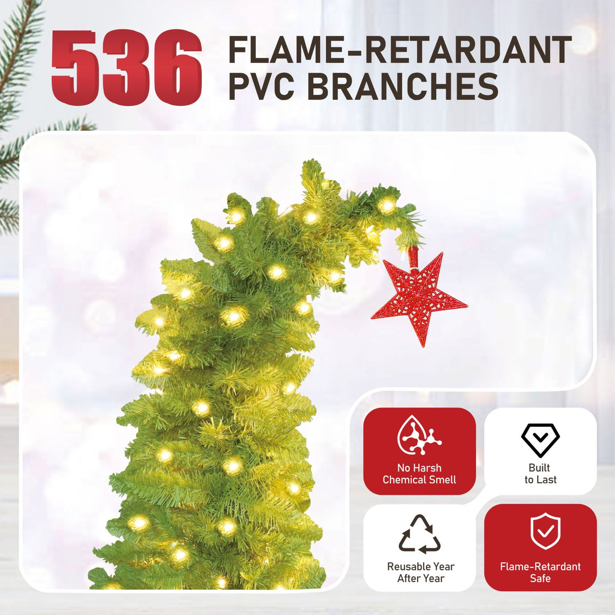 Pencil Christmas Tree with 536 Branches