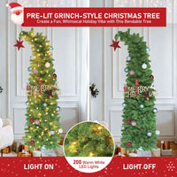 6FT Pencil Christmas Tree, Pre-Lit Artificial