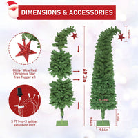 6FT artificial flocked tree with star