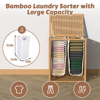 Bamboo laundry basket