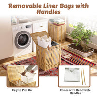 bamboo hamper with liner