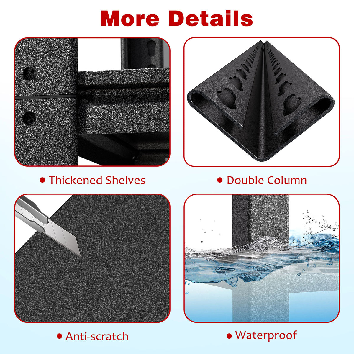 Veikous Thickened 5-Tier Shelves