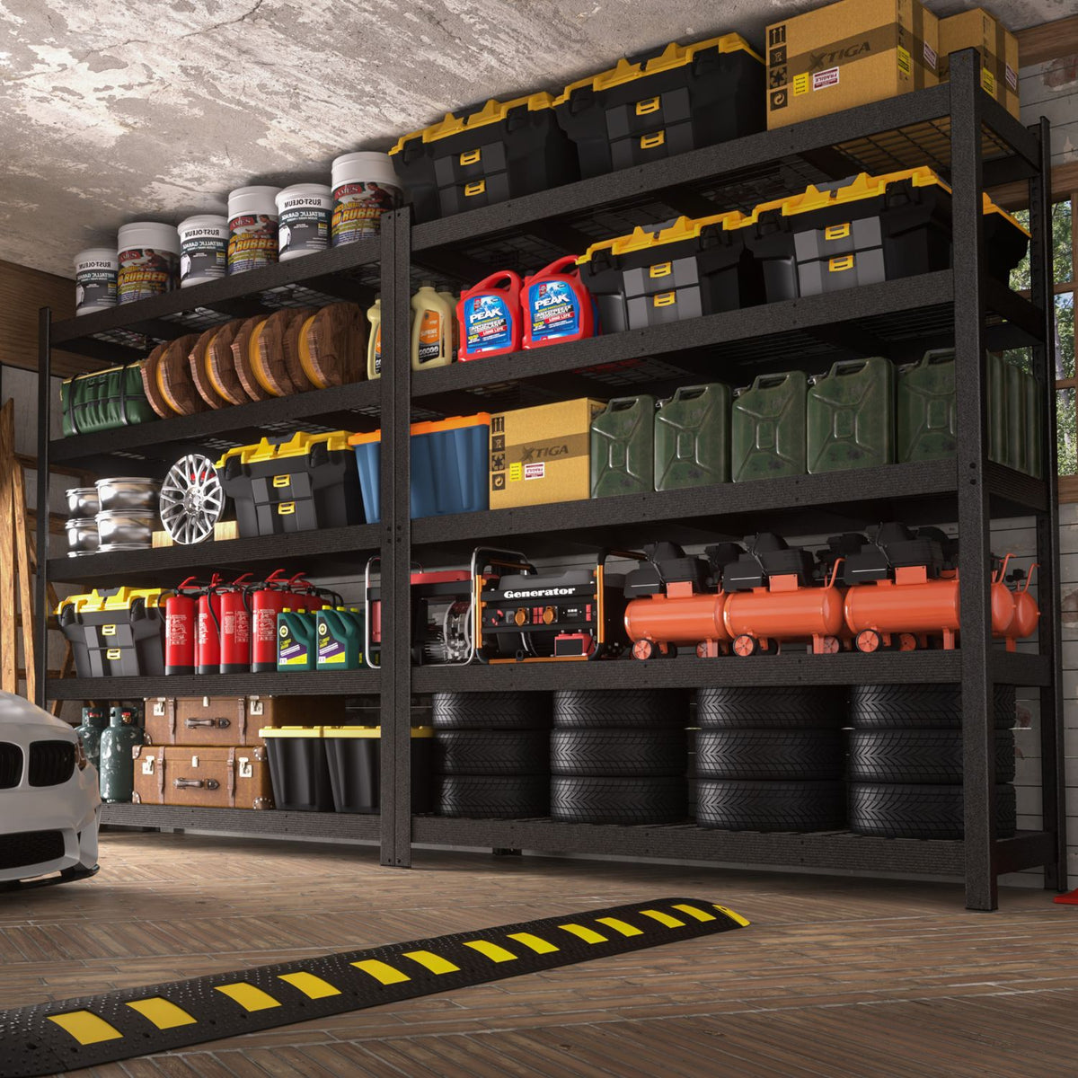 Tool free assembly shelving