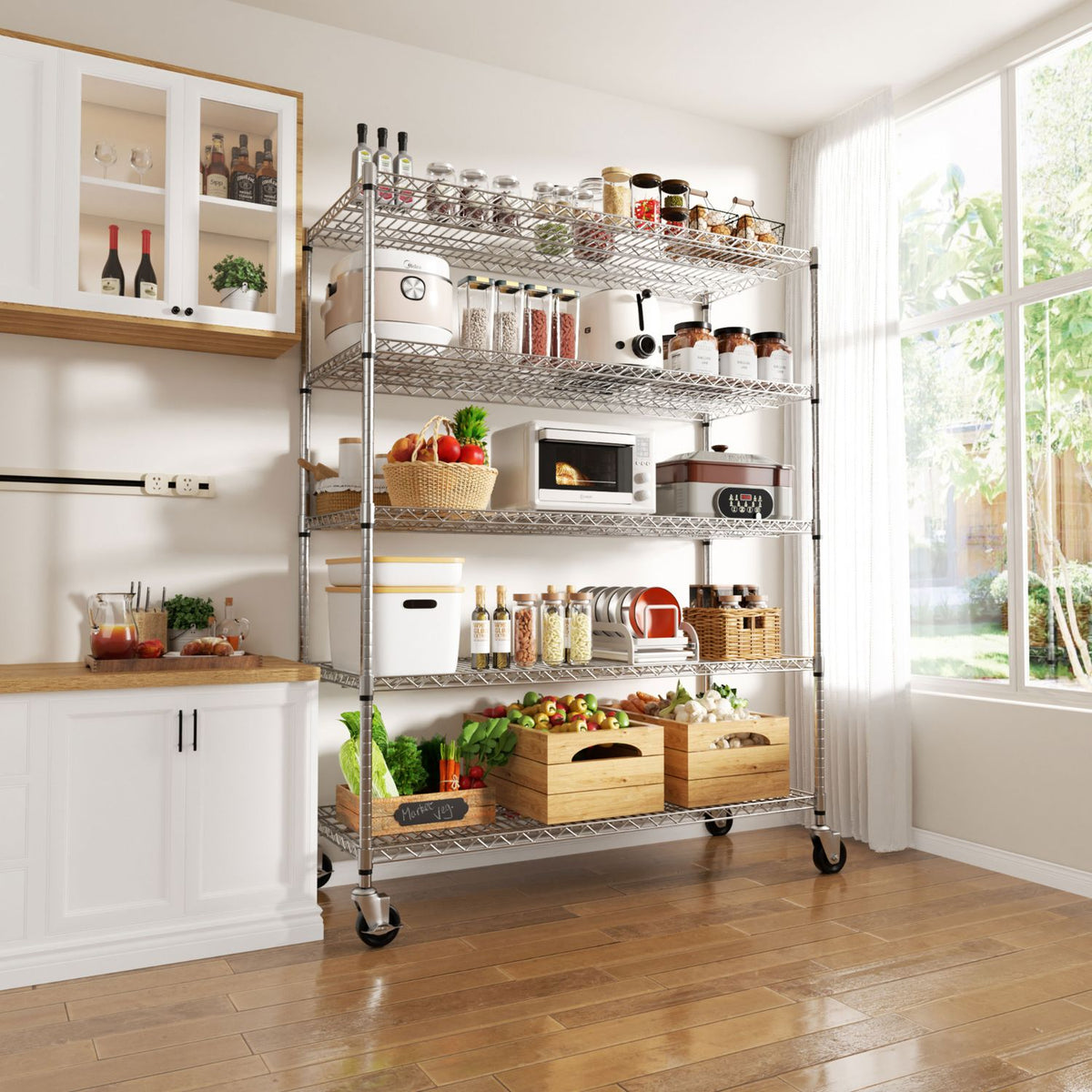 Kitchen Shelving with Wheels