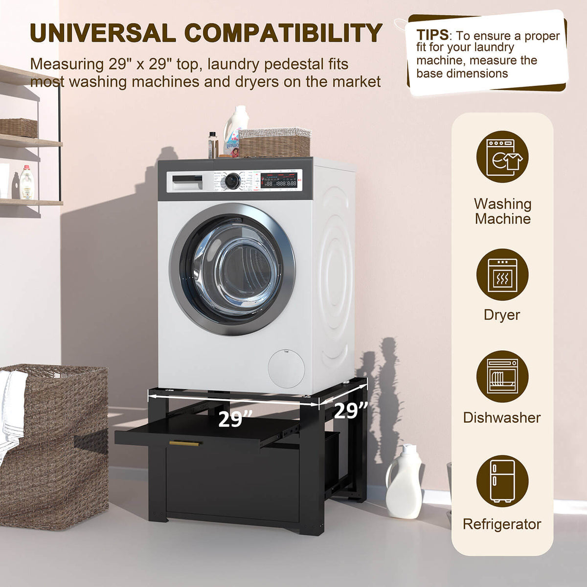 Universal Laundry Pedestal