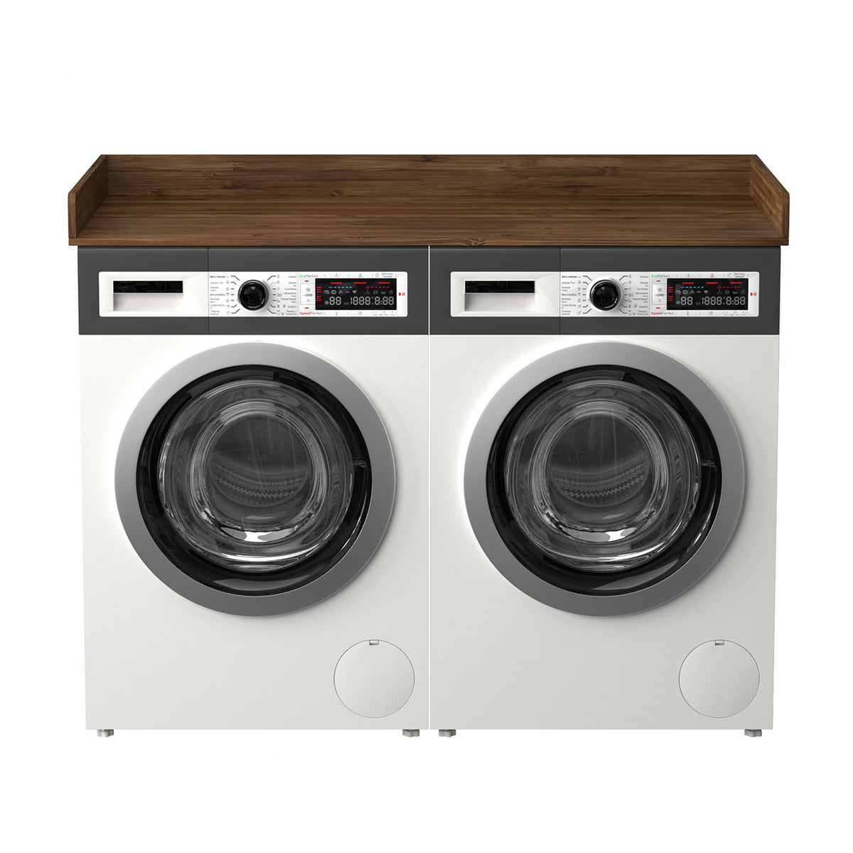 Veikous Countertop Over Washer Dryer, Bamboo Washer Dryer Topper with Anti-Slip Mats and Edge Rails