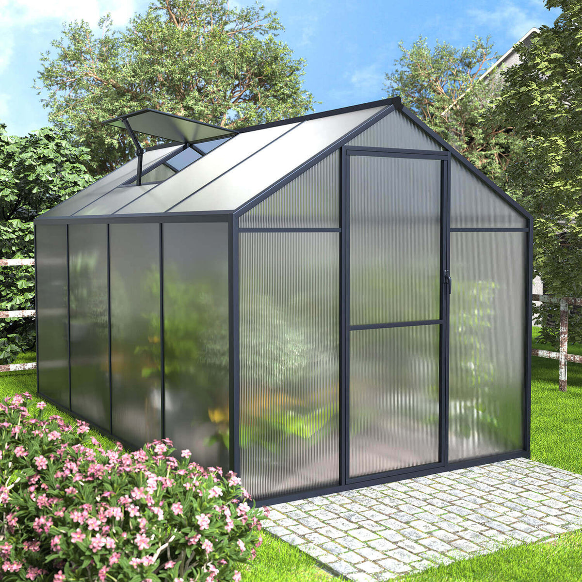 polycarbonate greenhouse kit 6 x 8