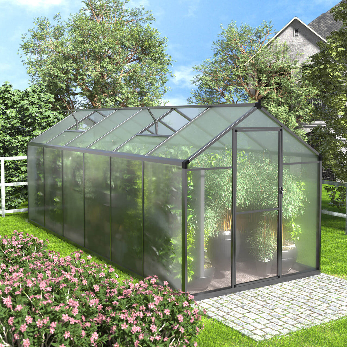 VEIKOUS Walk in Polycarbonate Greenhouse