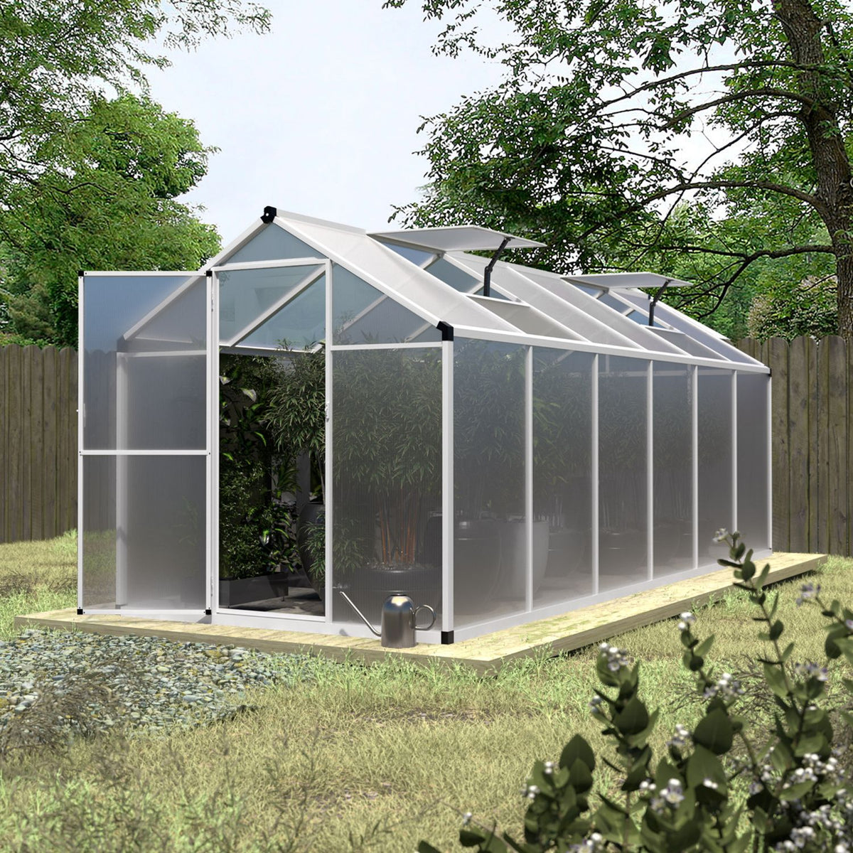 Veikous Greenhouse with Polycarbonate Panels and Vents