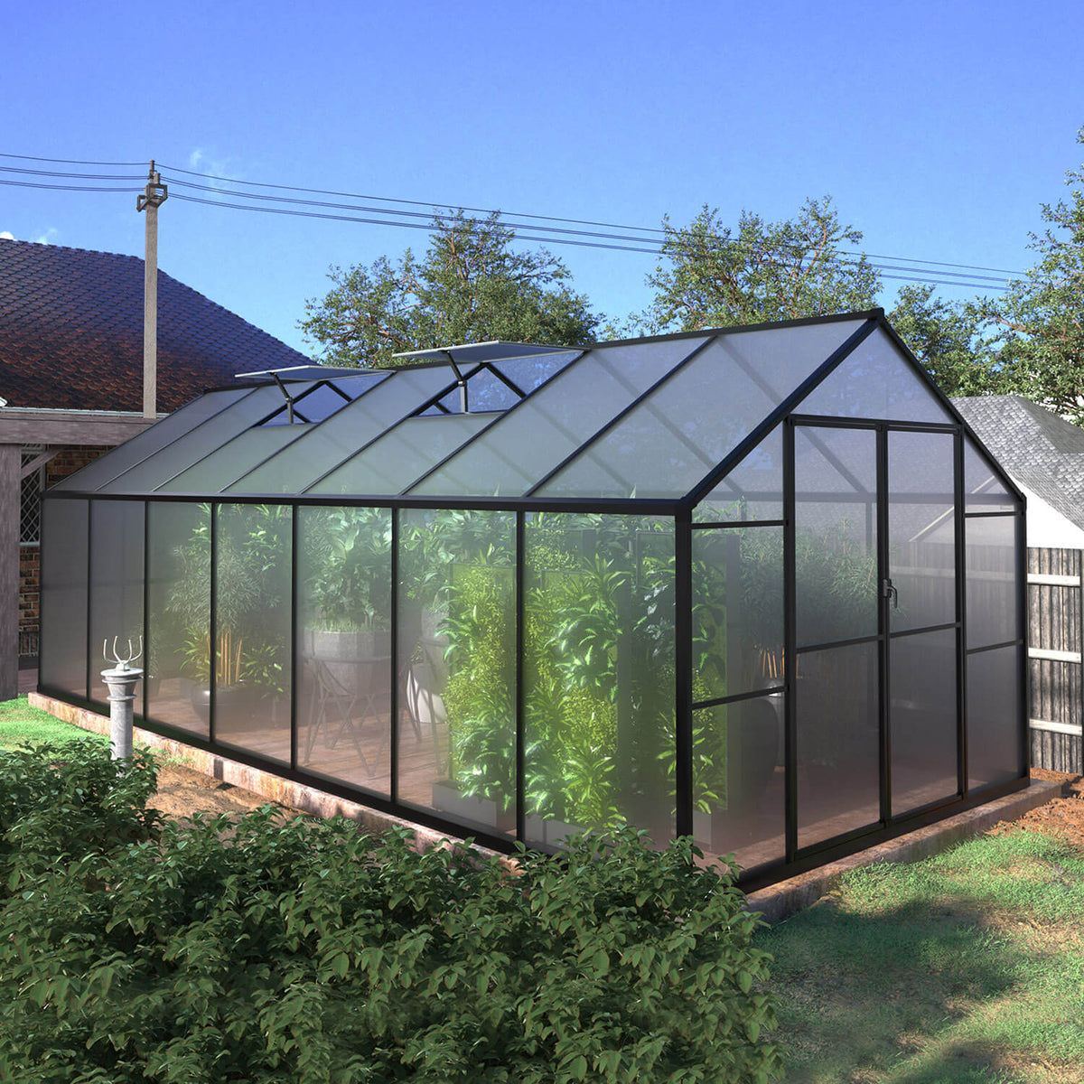 VEIKOUS Walk in Polycarbonate Greenhouse