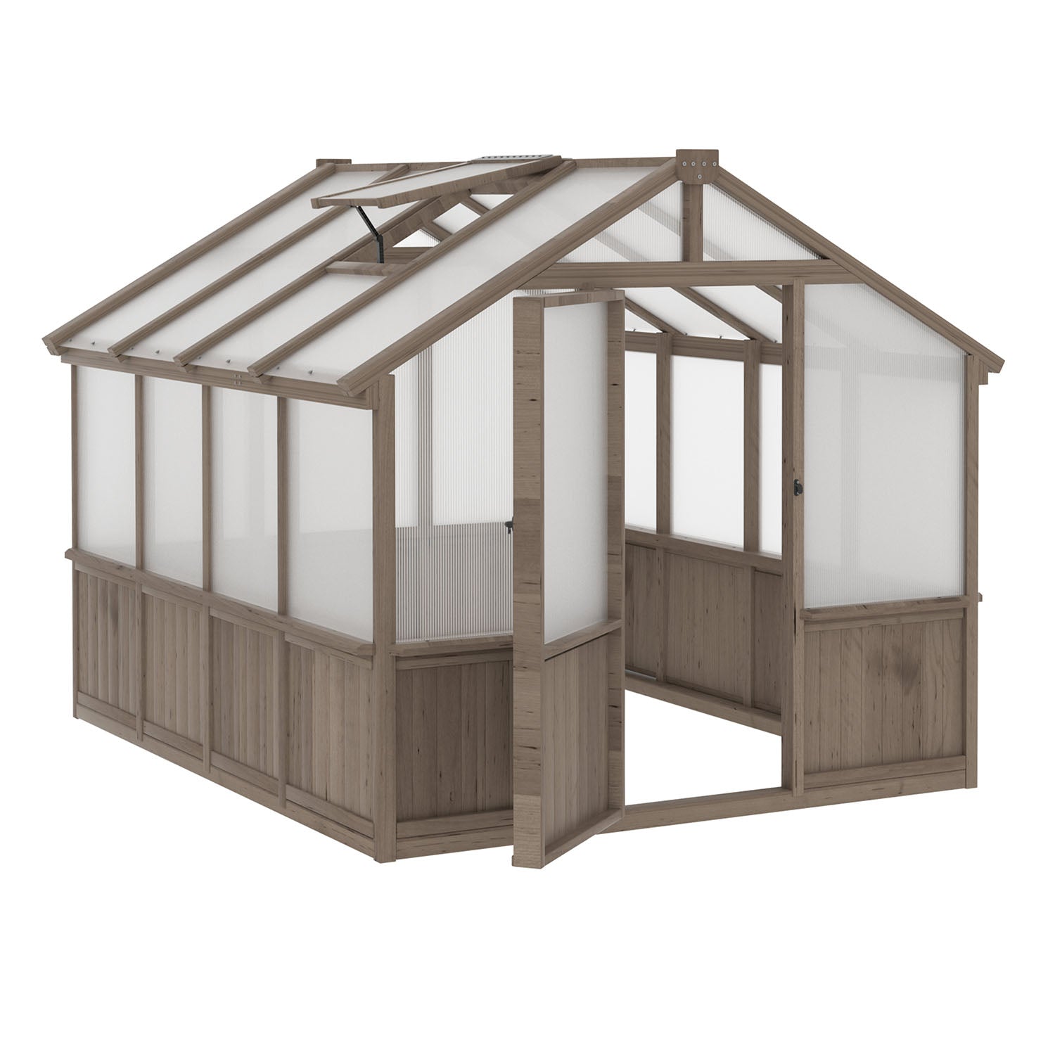 8x8 Wood Frame Greenhouse