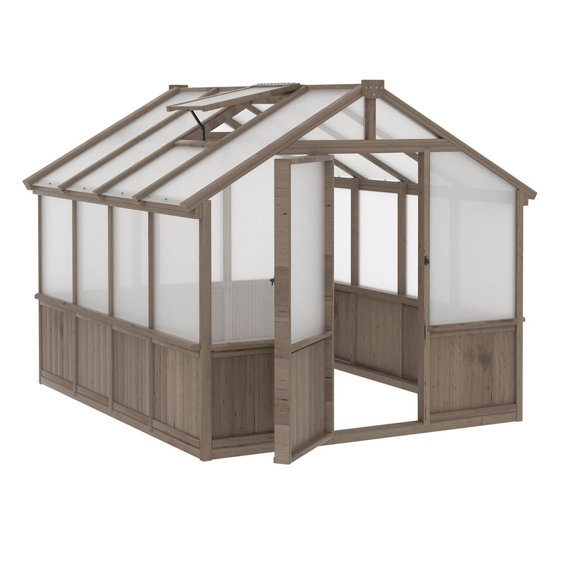 8x8 Wood Frame Greenhouse
