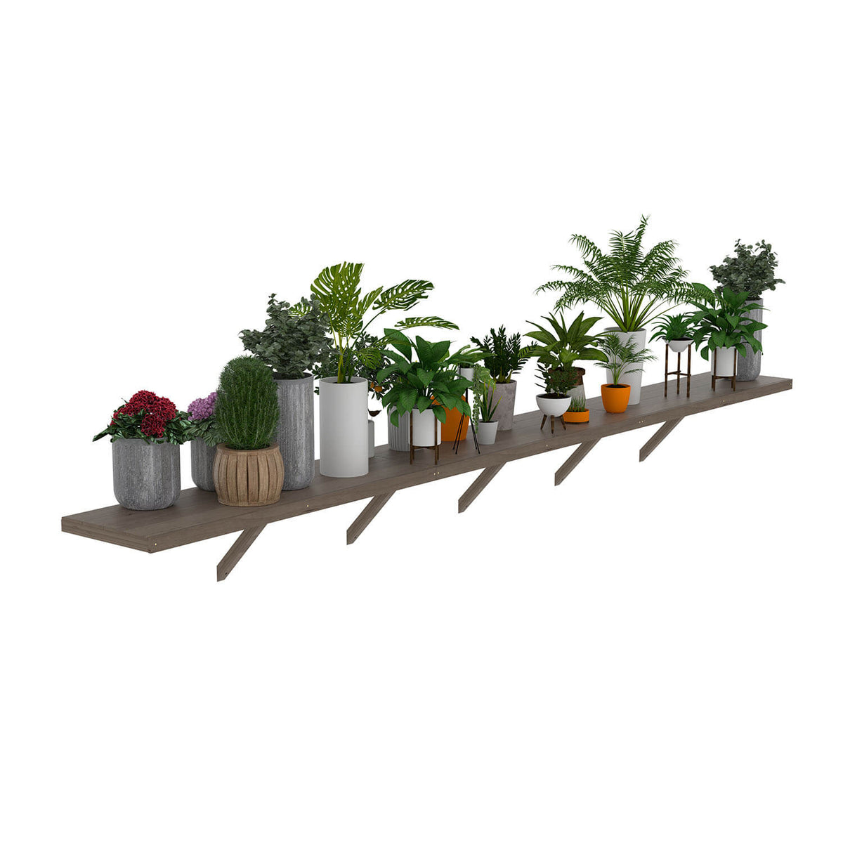 Wooden Greenhouse Shelf, Greenhouse Benches on Side Wall, Greenhouse Shelving for Veikous Greenhouses