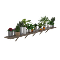 Wooden Greenhouse Shelf, Greenhouse Benches on Side Wall, Greenhouse Shelving for Veikous Greenhouses