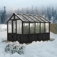 Veikous wooden greenhouse for winter