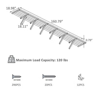 Wooden Greenhouse Shelf, Greenhouse Benches on Side Wall, Greenhouse Shelving for Veikous Greenhouses