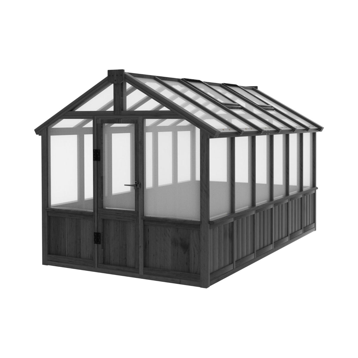 6x12 wood greenhouse,black