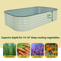 Lightgreen Metal Garden Bed