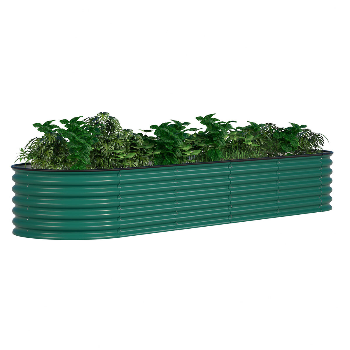 VEIKOUS Steel Garden Beds, Dark Green, 17" H