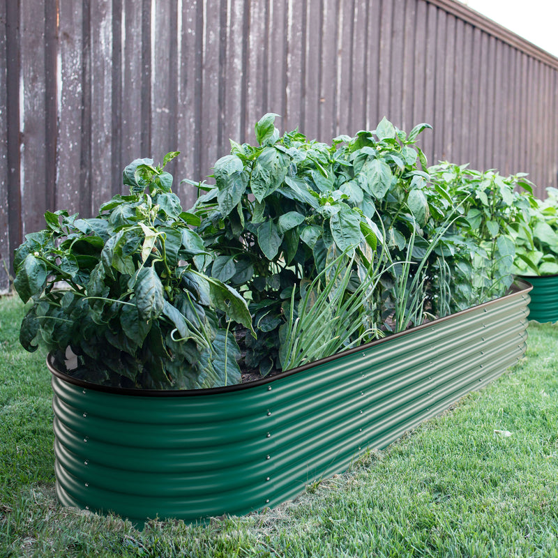 VEIKOUS Raised Garden Bed darkgreen 17H