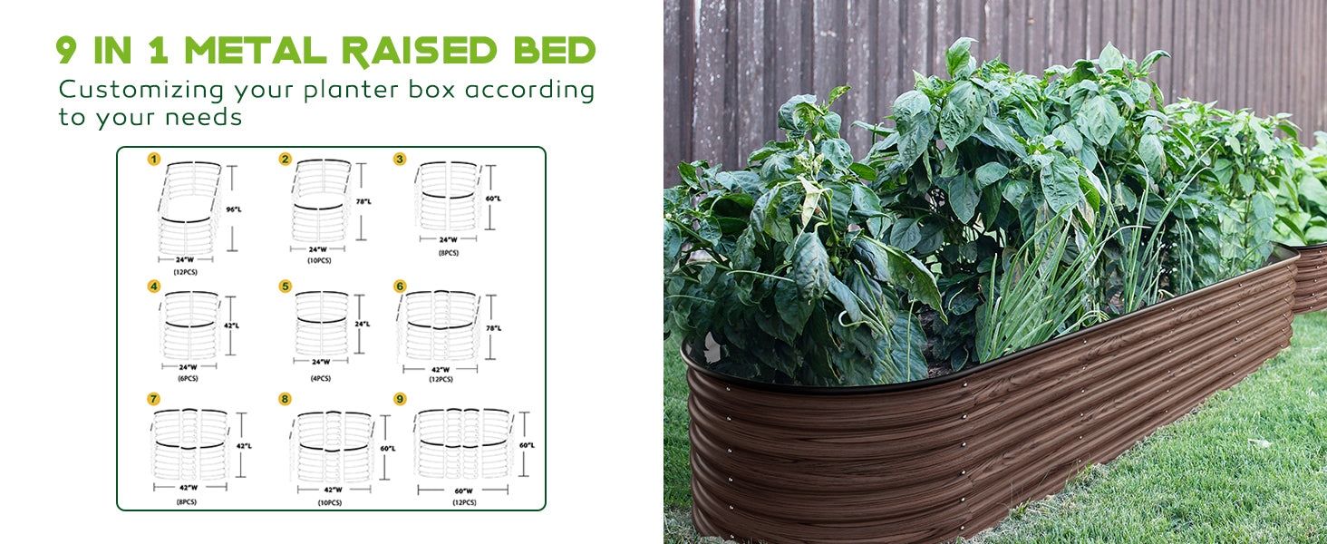 9-in-1 modular raised bed