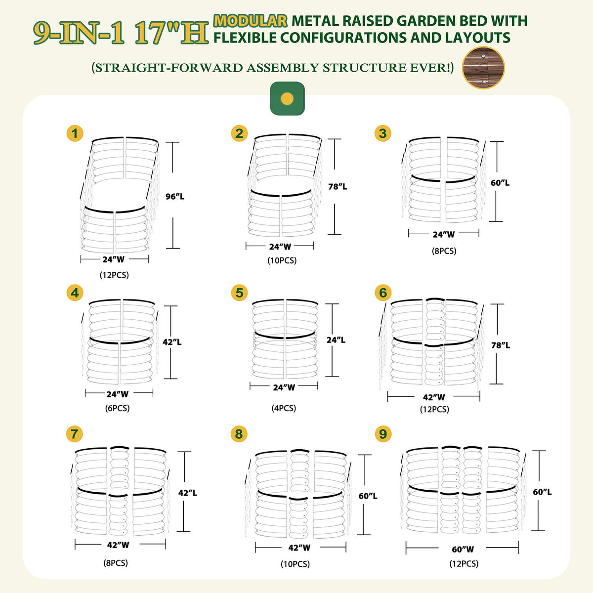 Easy assembly garden bed