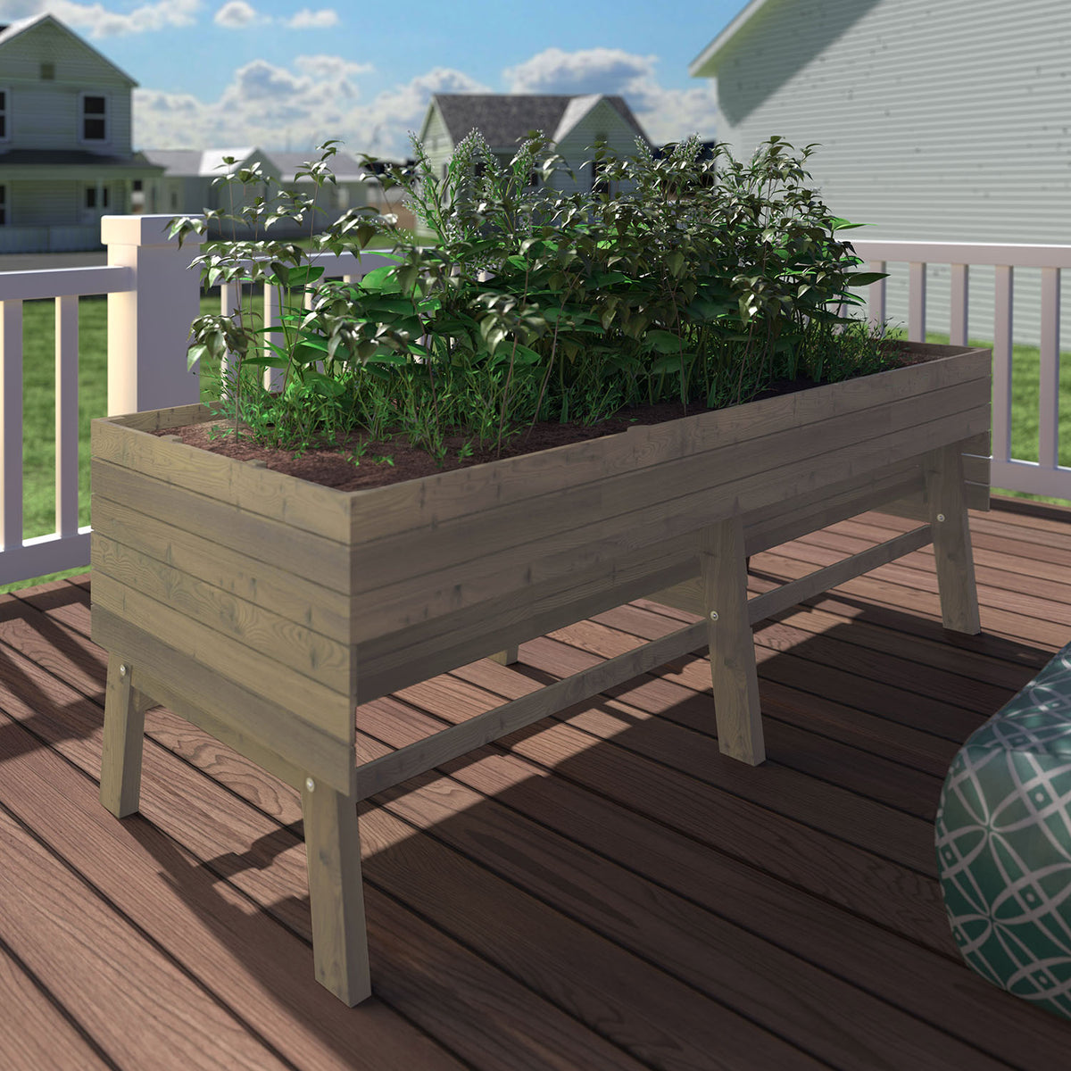 elevated garden bed legs