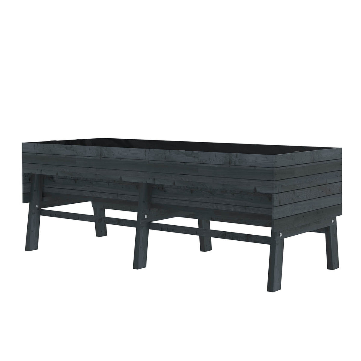 Large Standing Planter Box, Gray