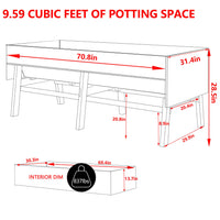 Large Standing Planter Box, Gray