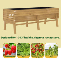 Veikous Wood Standing Planter Box 