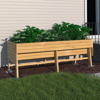 6ft Long Raised Garden Bed on Legs, Burlywood