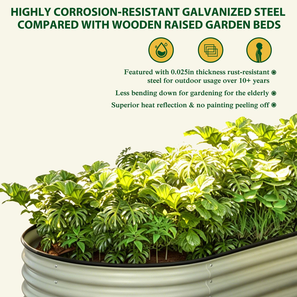corrosion-resistant garden bed for Vegetables