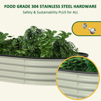 stainless steel raised garden bed