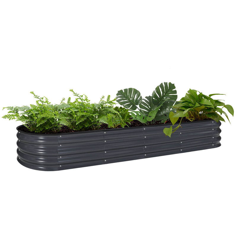 veikous planter metal gray