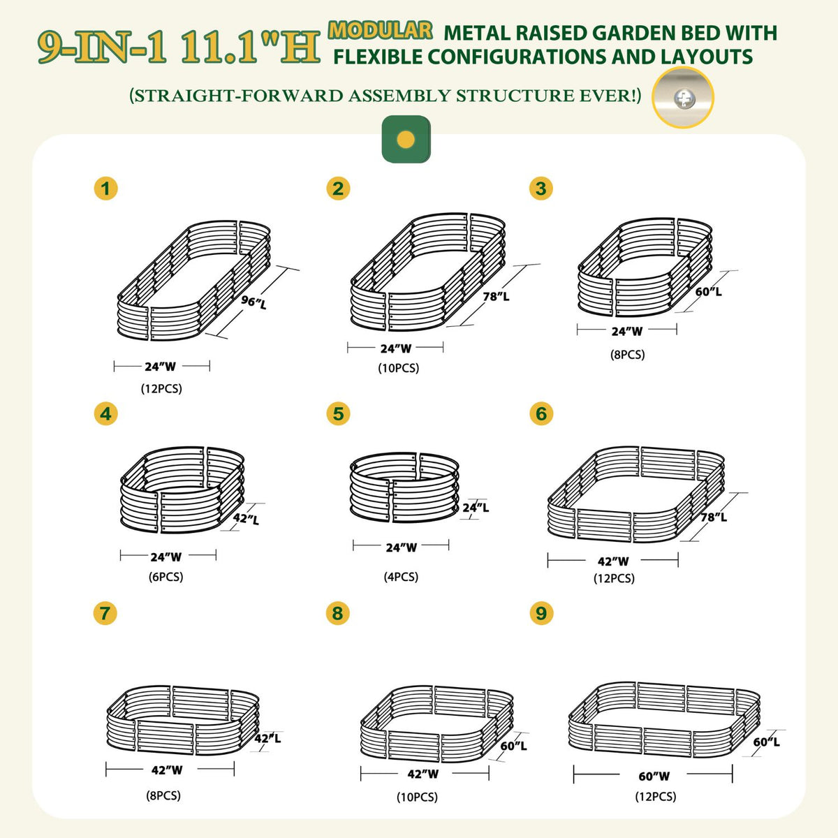 11.1" Raised Planter Box