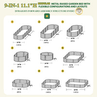 11.1" Raised Planter Box
