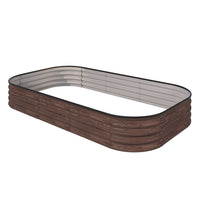 11"H Steel Garden Bed, Brown
