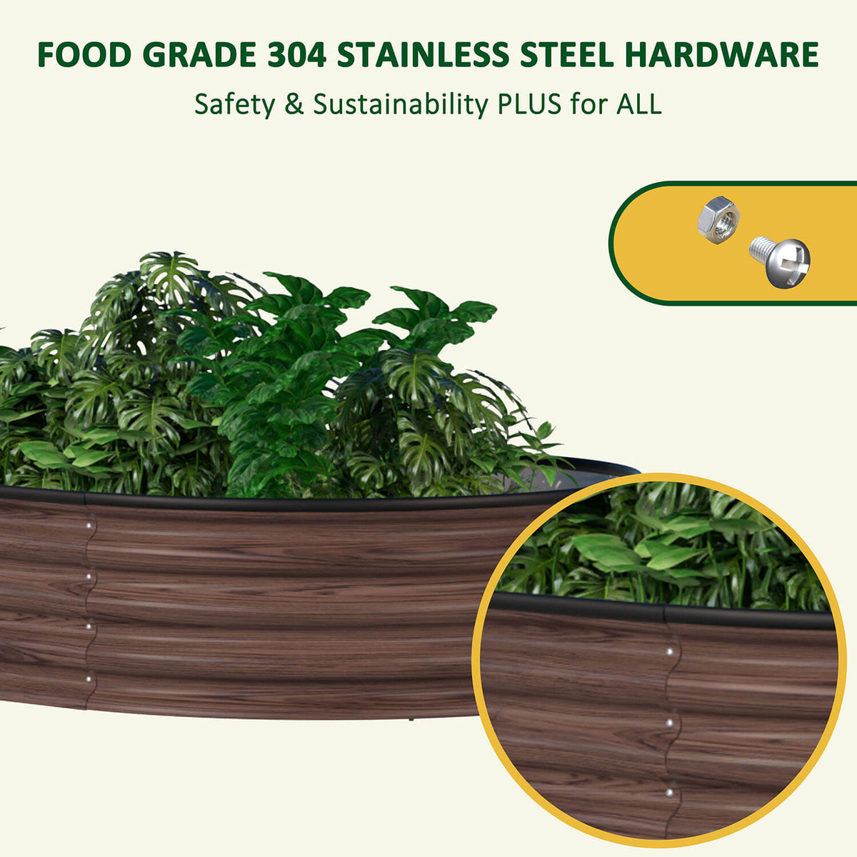 stainless steel planter box for outdoor
