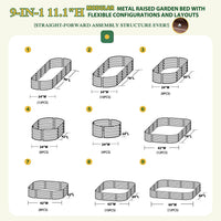 9 in 1 modular garden bed